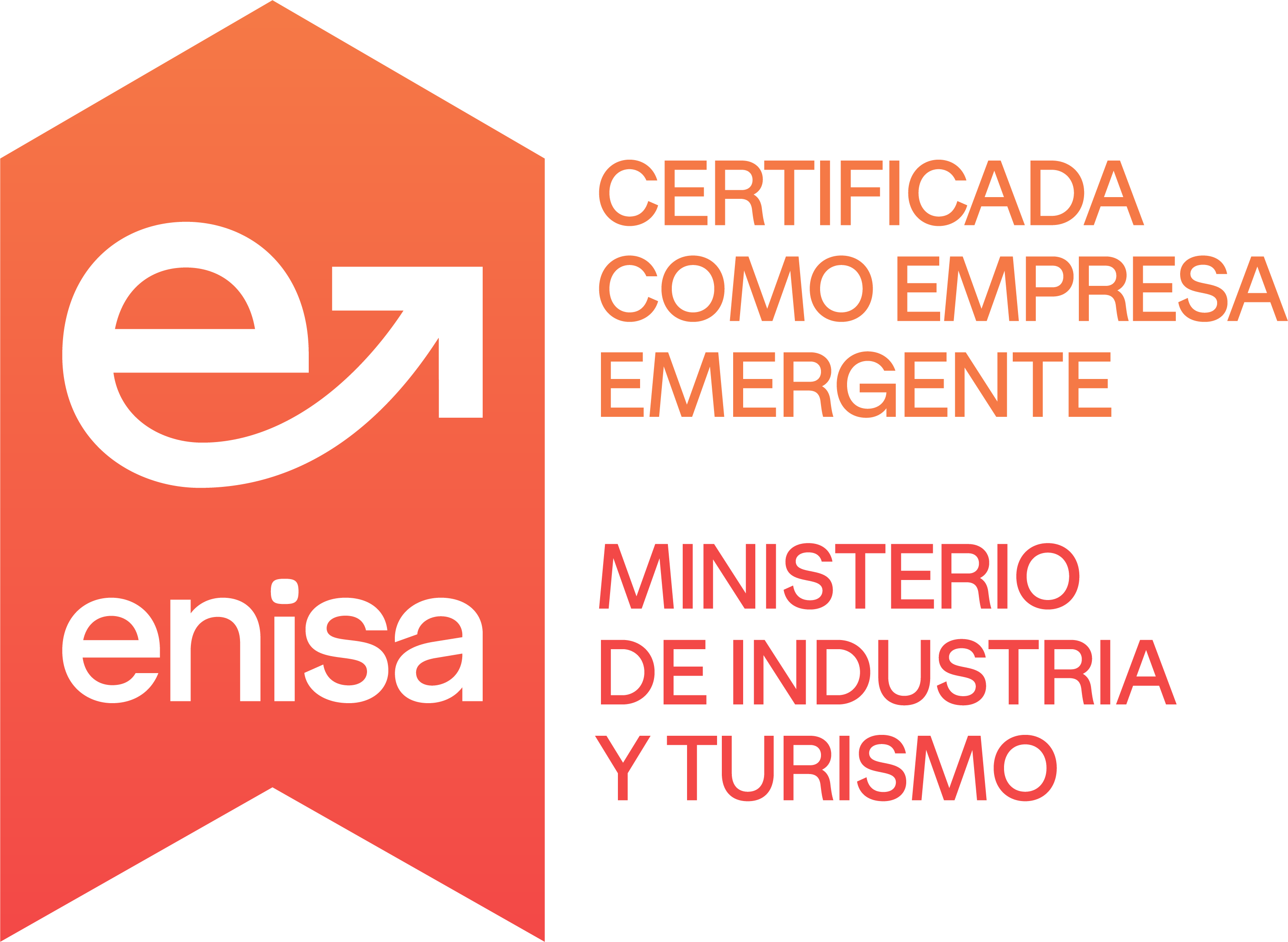 Sello ENISA Certificada como Empresa Emergente